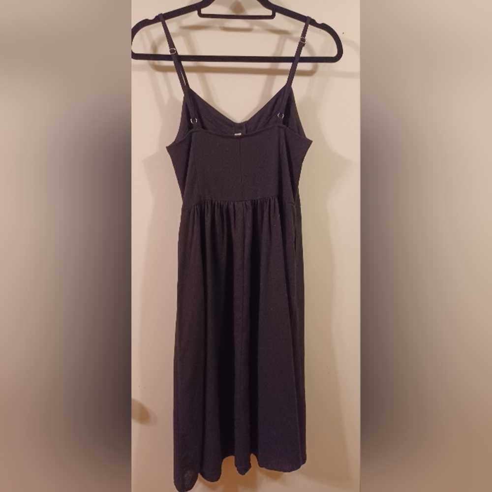 Rolla's Eve Linen dress black button front midi XS - Picture 3 of 10